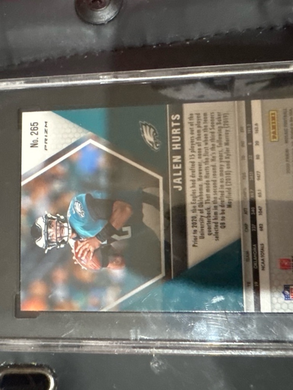 Panini Prizm Trading Card - Teal and Black Accents